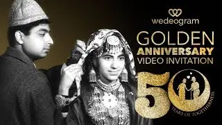 Golden Jubilee Anniversary Invitation Video | 50th Wedding Anniversary Whatsapp Invite by Wedeogram