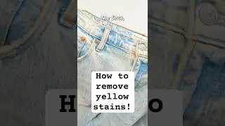 How To Remove Yellow Stains #laundry #stain #stainremoval #clean