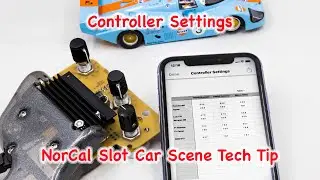 Controller settings for 1/32 scale slot car racing