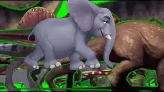 Animal Dinosaur ￼￼ stampede green screen