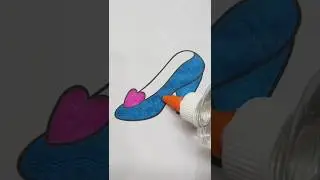 princess Shoes 👠 for Glitter ✨😍#glitter #art #coloring #princess #shoes
