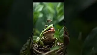 frog eat mosquito