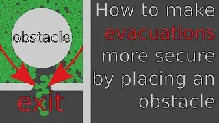 Making evacuation routes more secure by placing an obstacle