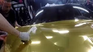 BMW M4 CS, fullwrap in Gold Chrome, Avery Dennison