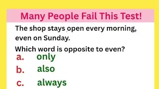 US English Grammar Quiz | Many People Fail This Test | Do It Fast