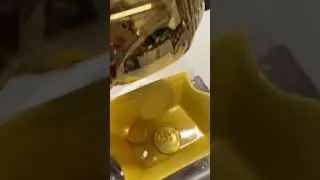 ASMR Gold Chocolate Coin Drop #shorts