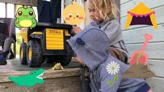 Tonka Dump Truck, Toad 🐸 , Tea 🫖 , Crocomile 🐊 mission & Tent ⛺️ playing!