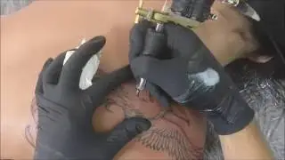 Phoenix tattoo - time lapse and normal speed