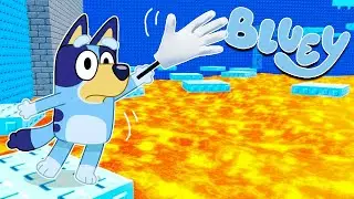 BLUEY TROLLEA en la SLAP TOWER de LAVA | Las Aventuras de BLUEY en ROBLOX!
