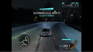 NFS Carbon Drift | Palmont University | 2 laps Z06 (keyboard)