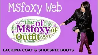 LACKINA SHINY TRENCH COAT SHOESPIE HIGH HEEL PURPLE BOOTS