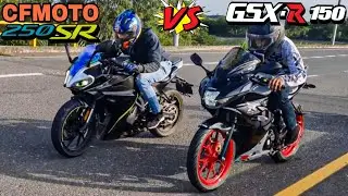 Suzuki GSX-R 150 VS CFMoto 250SR 🥵🔥 Batalla única Drag Race