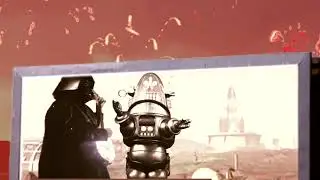 Banjo Darth Vader and Robby the Robot