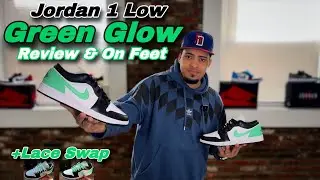 Jordan 1 Low Green Glow &mdash; обзор и замена шнурков