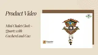 Engstler Mini Quartz Chalet Clock: Alpine Cowherd, Cow, and Swinging Bavarian Boy