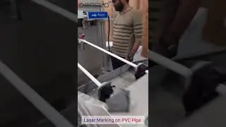 50w Fly Marking Machine For PVC Pipe | Dorevo Laser