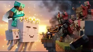 Happy Ghast Orphans vs Pillager Army | Minecraft Mob Battle Animation | Episode 25