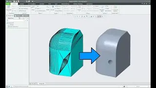 Polygonal  to solid conversion via Creo Freestyle