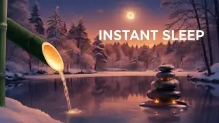 Freezing Out Stress ❄️ Winter Zen Garden with Bamboo Water Sounds for Deep Sleep