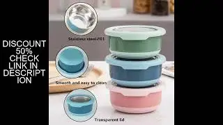 Fresh-keeping Box Stainless Steel Food Sealing Bowl Anti-scalding Lunch Box with Lid Kitchen Food Se