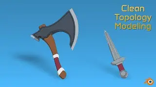 Modeling Medieval Weapon Pack in Blender - Battle Axe, Dagger