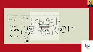Find the radius of convergence and interval of convergence of the series.