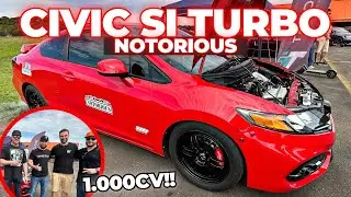 🔥 Civic Si TURB&Atilde;O de 1.000cv: +300km/h Recorde mundial tra&ccedil;&atilde;o dianteira!