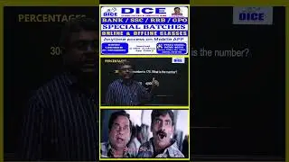 PERCENTAGE  || DICE ACADEMY HYD