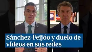Sánchez-Feijóo: el duelo de vídeos en sus redes tras no prosperar la subida de las pensiones