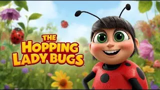 LADY BUG, BUZZ BUZZ BUZZ.FUN ANIMATED HOPPING LADY BUG.