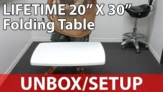 Lifetime 28241 Folding Personal Table, 30 by 20 Inch, White UNBOXING