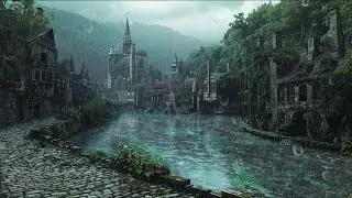Thunderstorm Echoes Over an Ancient City at Night - Deep Sleep, Stress Relief, Calm Mind