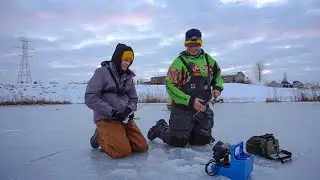 The Ice is FINALLY Good! | Ice Fishing Bass on Tipups