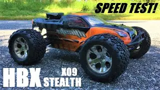 HBX Stealth X09 1/10 4WD Stadium Truck: GPS Speed Test! (and quick repair)