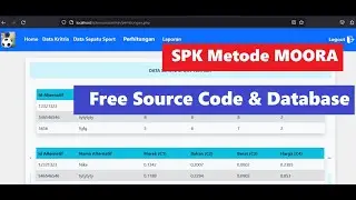 Website SPK Metode Moora (source code & database)