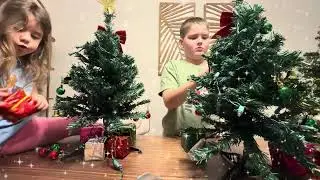 Decorating Mini Christmas Trees | Kids Christmas Video