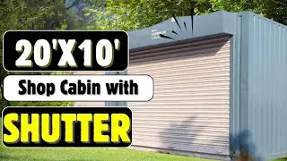 Container Shop Cabin with Shutter 20'x10'. #container #portablecabin #cabin #tinyhouse #portacabin 