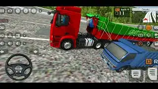 INDIAN TRANSPORT 12 WHEEL TIPPER TRUCK CHALLENGING OFF-ROAD DRIVING ! BUS SIMULATOR INDONESIA