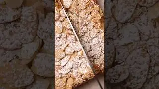 #Almond #Croissant #CookieBarsVegan almond cookie bars inspired by the classic almond croissant!