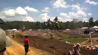 Muddy Creek MX AMA 450 Class Moto 1 First Lap Action 06.01.13