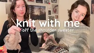 I knit an off the shoulder sweater | design vlog: the process, measurements, and construction