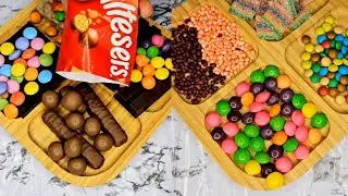 Filling platter with sweets compilation ASMR Candy and Chocolate platters