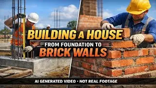 Building a House From Scratch (Foundation to Brick Walls) | AI Construction Documentary (Part 1)