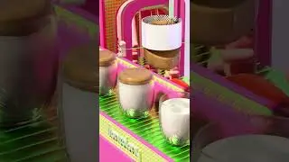 Satisfying Dalgona Coffee Factory ASMR 3D Colorful Loop Video #shorts