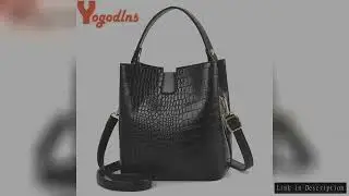 Yogodlns Retro Alligator Bucket Bags Women Crocodile Handbag Large Capacity Crossbody Bag New Should