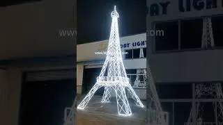 Restoring classic design,Eiffel Tower motif light #project #citylight #christmaslights #lightsshow