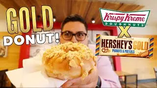 Hershey's Gold Krispy Kreme Donut - Food Review - Full Nelson Eats A Lot