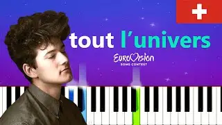 Gjon's Tears - Tout lunivers - Eurovision 2021 Switzerland (Piano Tutorial)