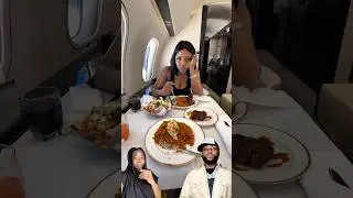 Chioma Adeleke Enjoys Her Meal While Davido Films Her in their Private jet #shorts #davido #foryou