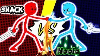 Snack vs Noola 🔥 Epic Stickman Fight  2 Minute Full Battle  AI Animation